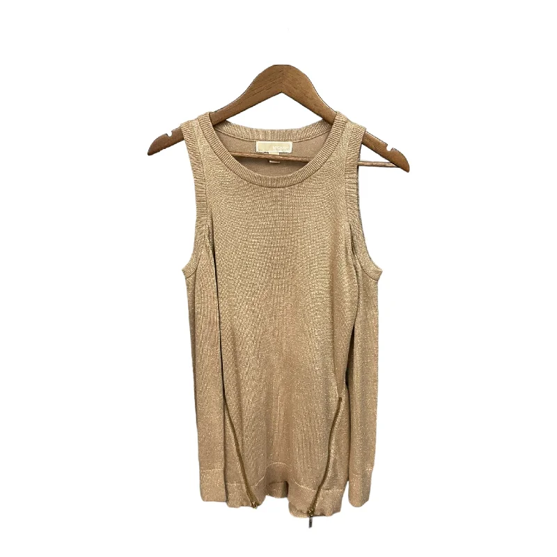 Top Long Sleeve By Michael By Michael Kors In Gold, Size: S Trendy Men's Scandinavian