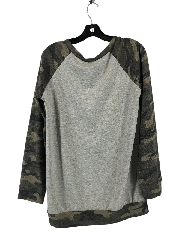 Top Long Sleeve By Pink Lily In Camouflage Print, Size: L Bohemian Men's Free