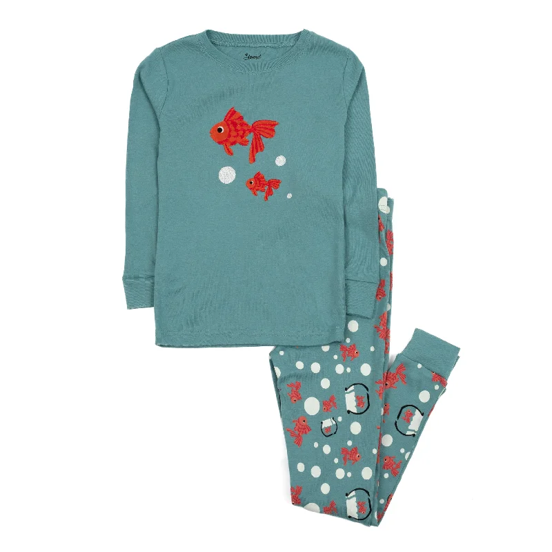 Kids Two Piece Cotton Pajamas Fish Tank Sporty Men's Tennis