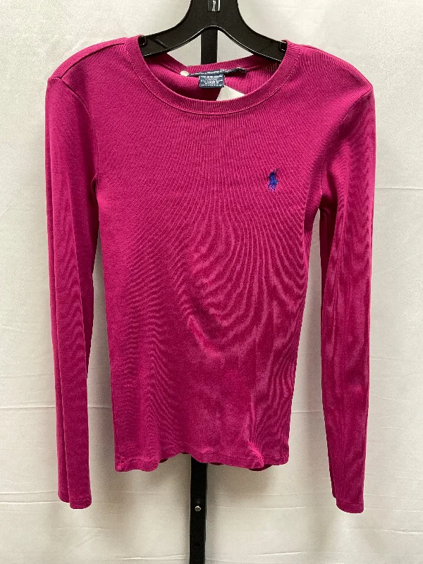 Top Long Sleeve By Ralph Lauren In Purple, Size: Xs Cozy Men's Winter