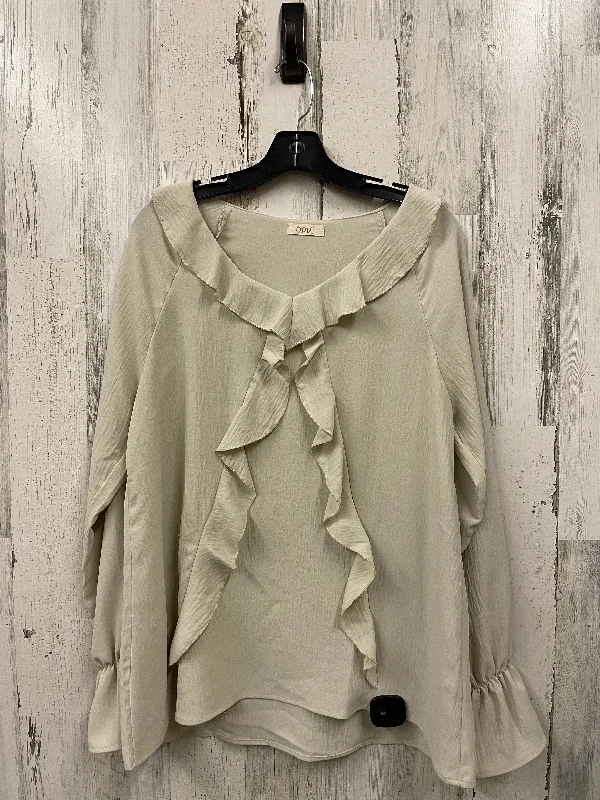 Top Long Sleeve By Oddi In Cream, Size: L Artistic Men's Hand