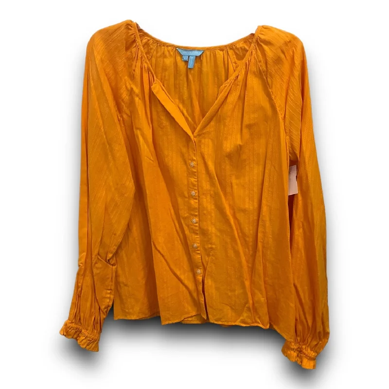 Top Long Sleeve By Draper James In Yellow, Size: L Unique Men's Patch