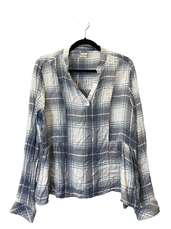 Top Long Sleeve By Altard State In Plaid Pattern, Size: M Business