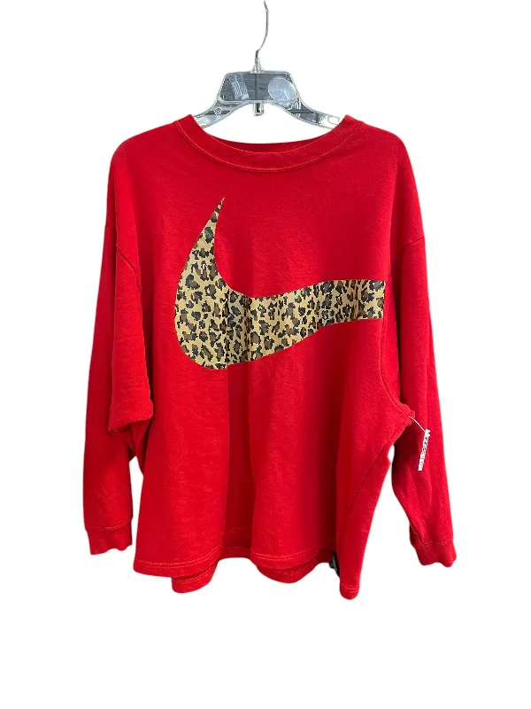 Athletic Sweatshirt Crewneck By Nike Apparel In Red, Size: Xl Vintage Men's 1970S Disco