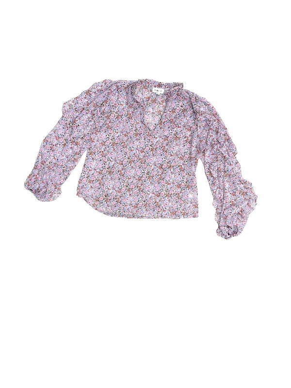 Top Long Sleeve By Evereve In Purple, Size: S Artistic Men's Hand