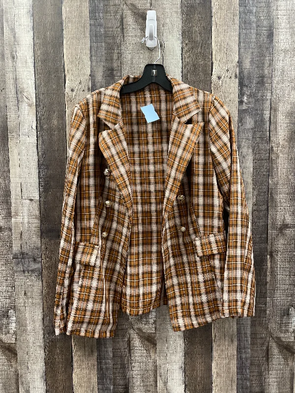 Blazer By Shein In Plaid Pattern, Size: M Elegant Men's Formal 