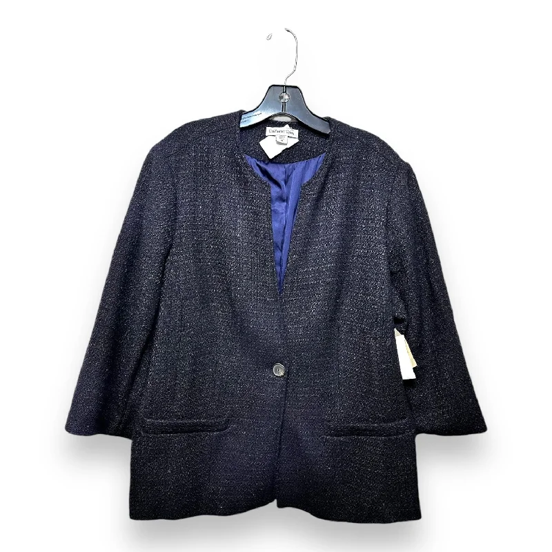 Blazer By Coldwater Creek In Black & Blue, Size: 18 Refined Men's Hand