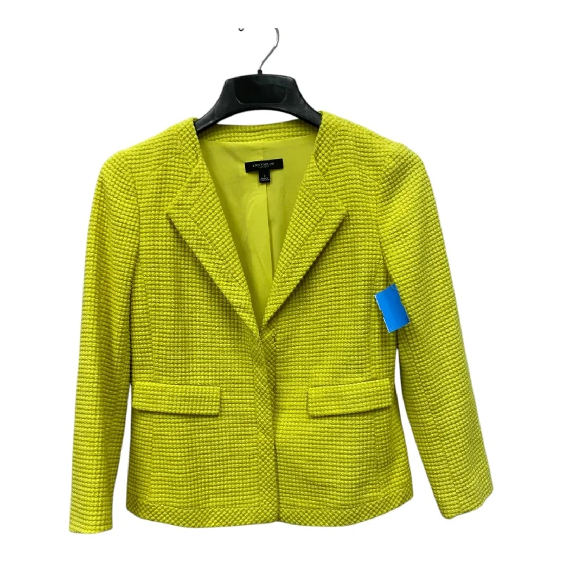 Blazer By Ann Taylor In Green, Size:Xs Dapper Men's Bow