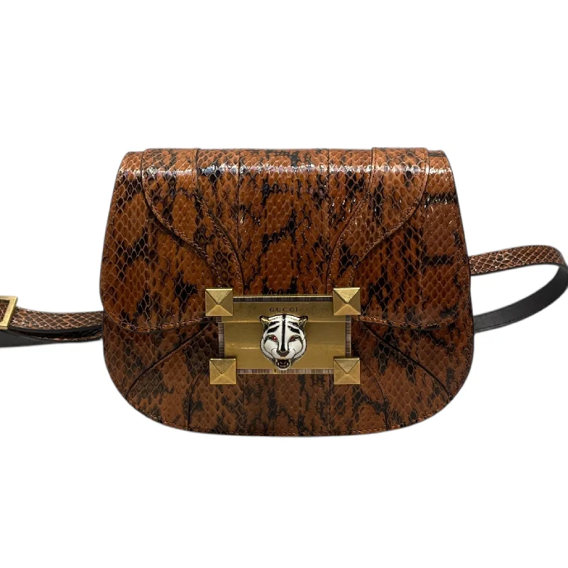 GUCCI/Cross Body Bag/Animal Pattern/Leather/ORN/Elaphe Snake Osiride Cclassic Men's Tweed