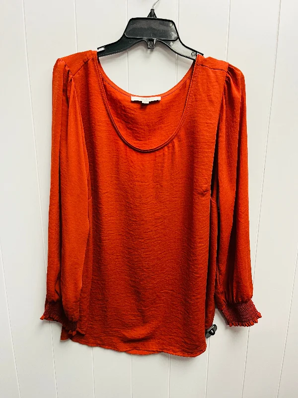 Top Long Sleeve By Loft In Orange, Size: 18 Dynamic Men's High