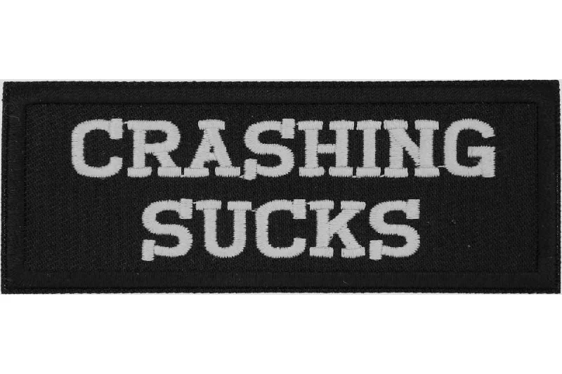 Crashing Sucks Patch Black Border Traditional Men's Country