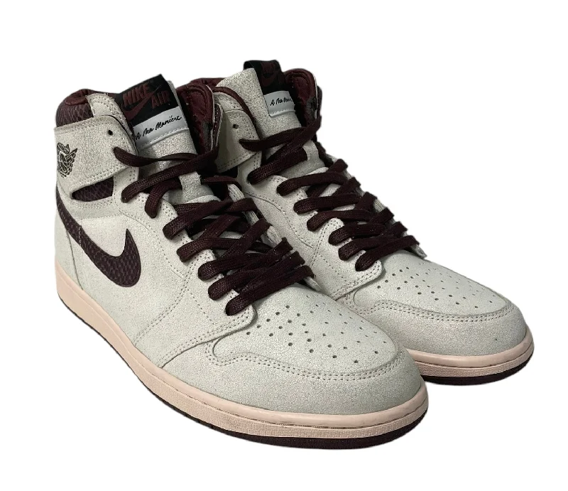 NIKE/A MA MANIERE/Hi-Sneakers/US 13/Leather/WHT/BURGUNDY LACE Masculine Men's 