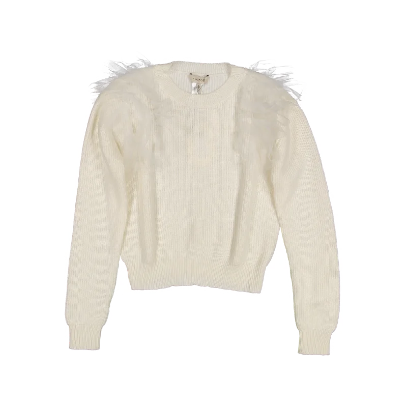 242GJ3080-SWEATER-Off White Monochromatic Office Style