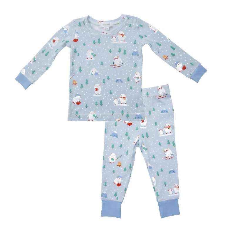 Boys Lounge Wear Pajama Set In Yeti Classic Men's Pin
