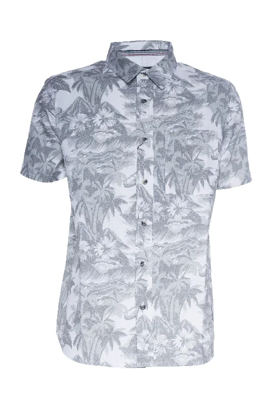 Henrick | Printed Linen Shirt Sharp Men's Italian