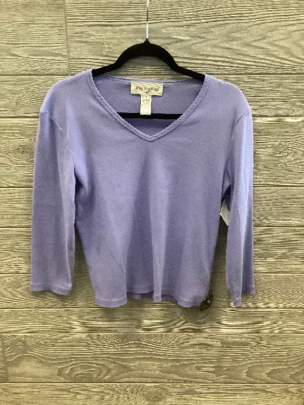 Top Long Sleeve By Jones Wear In Purple, Size: L Refined Men's Classic 