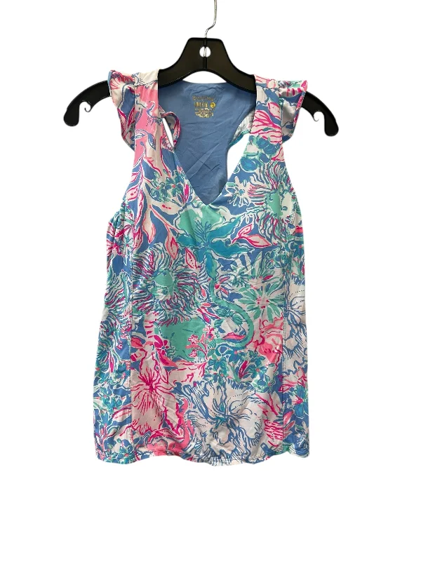 Athletic Tank Top By Lilly Pulitzer In Blue & Pink, Size: S Beach