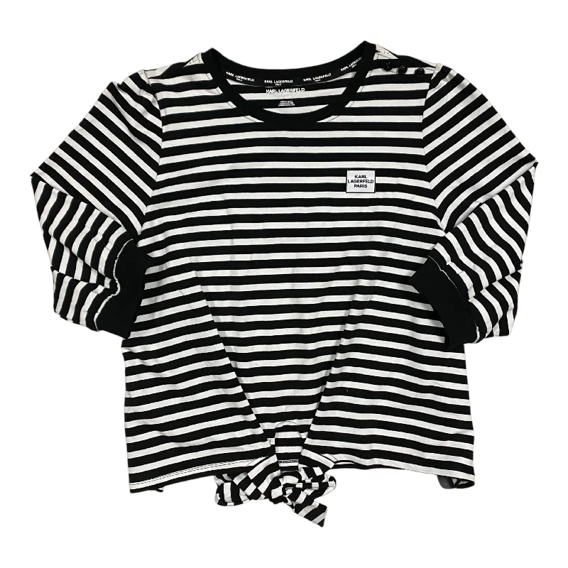 Top Long Sleeve By Karl Lagerfeld In Striped Pattern, Size: Xl Artistic Men's Avant