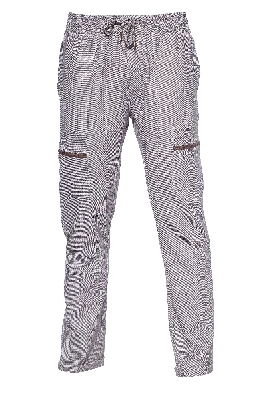 Travis | 2-Tone Pique Knit Pant Polished Men's Silk