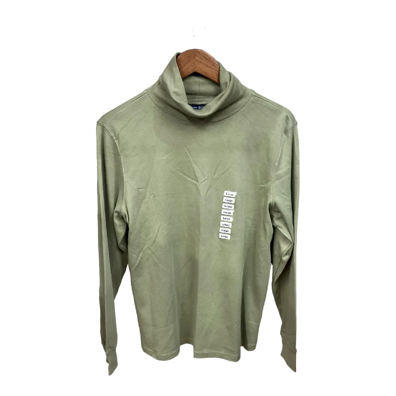 Top Long Sleeve Basic By Karen Scott In Green, Size: L Bold Men's Statement