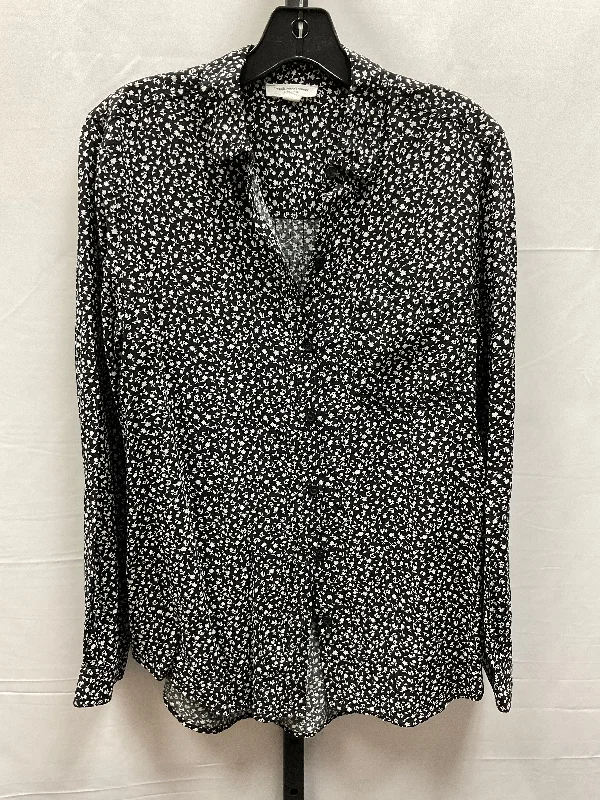 Top Long Sleeve By Beachlunchlounge In Black & White, Size: M Classic Men's Pin