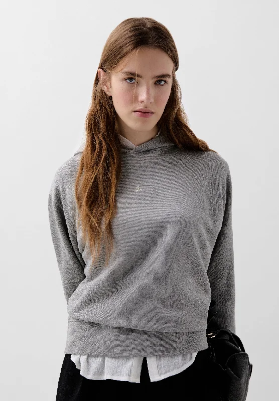 HOODIE WITH EMBROIDERED SKULL Monochromatic All
