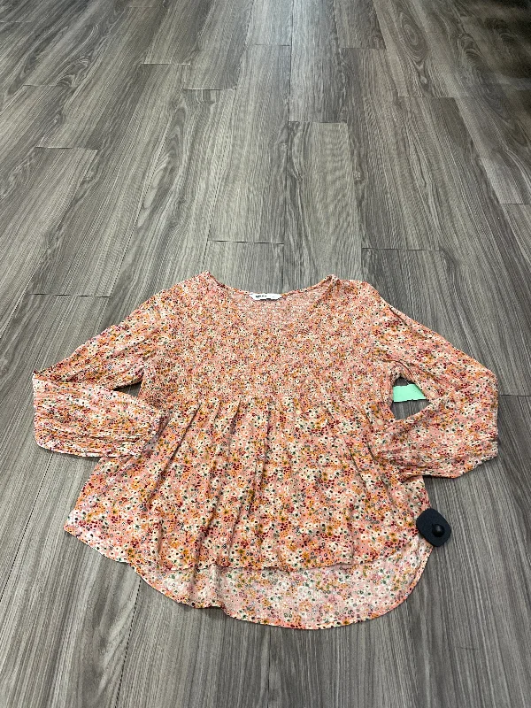 Top Long Sleeve By Sonoma In Floral Print, Size: L Laid