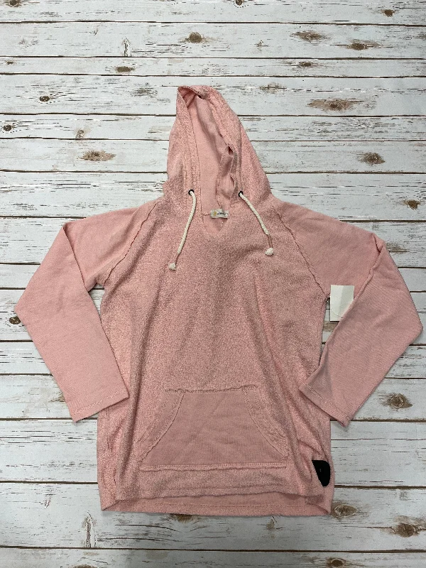 Sweatshirt Hoodie By Ocean Drive In Pink, Size: L Tailored