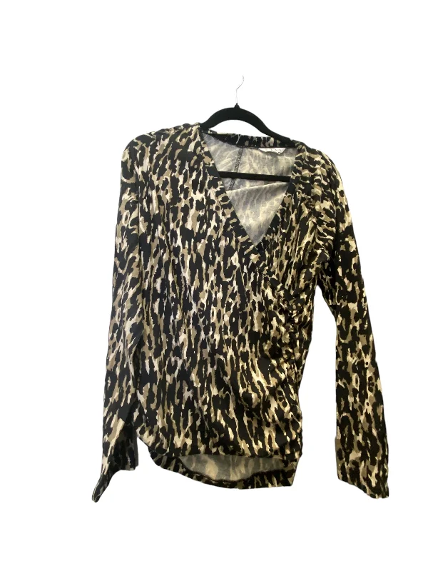 Top Long Sleeve By Cabi In Animal Print, Size: L Streetwear Style