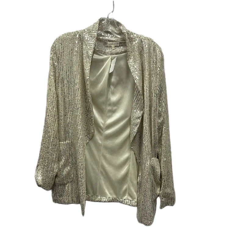 Blazer By Main Strip In Cream & Silver, Size: S Vintage Men's 1970S Disco