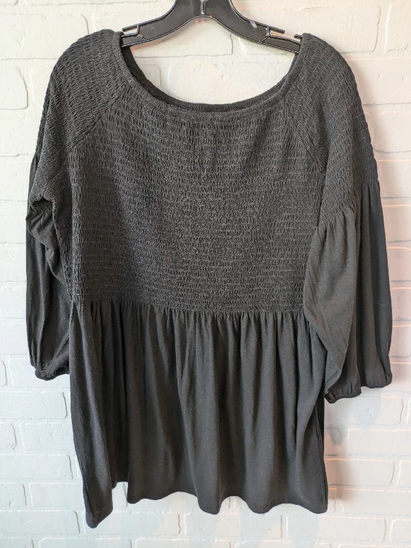 Top Long Sleeve By J. Jill In Black, Size: L Refined Men's European