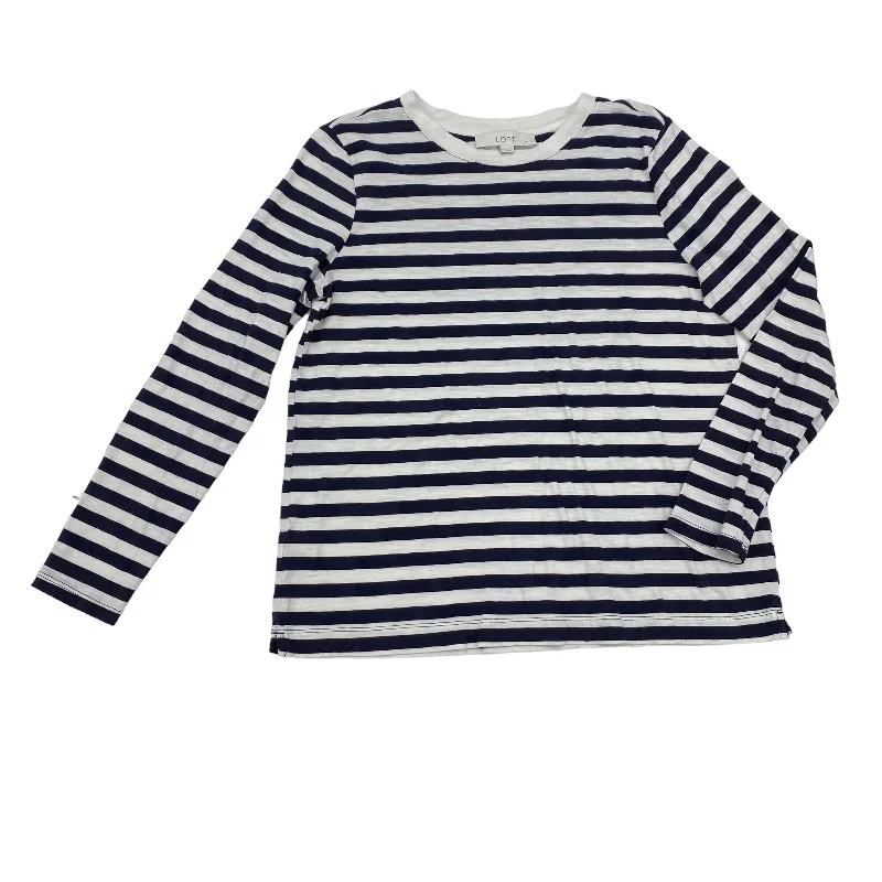 STRIPED PATTERN TOP LS by LOFT Size:PETITE L Youthful Men's Anime