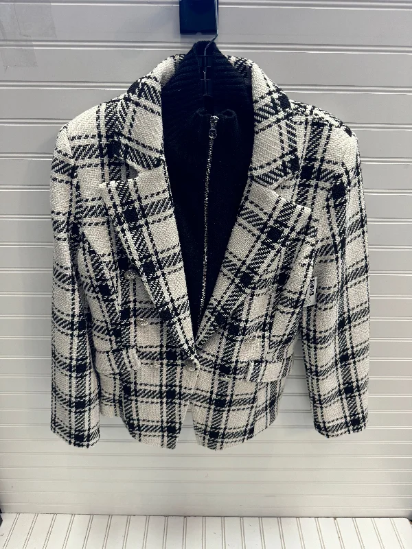 Blazer By Central Park West In Black & White, Size: L Trendy Men's Scandinavian