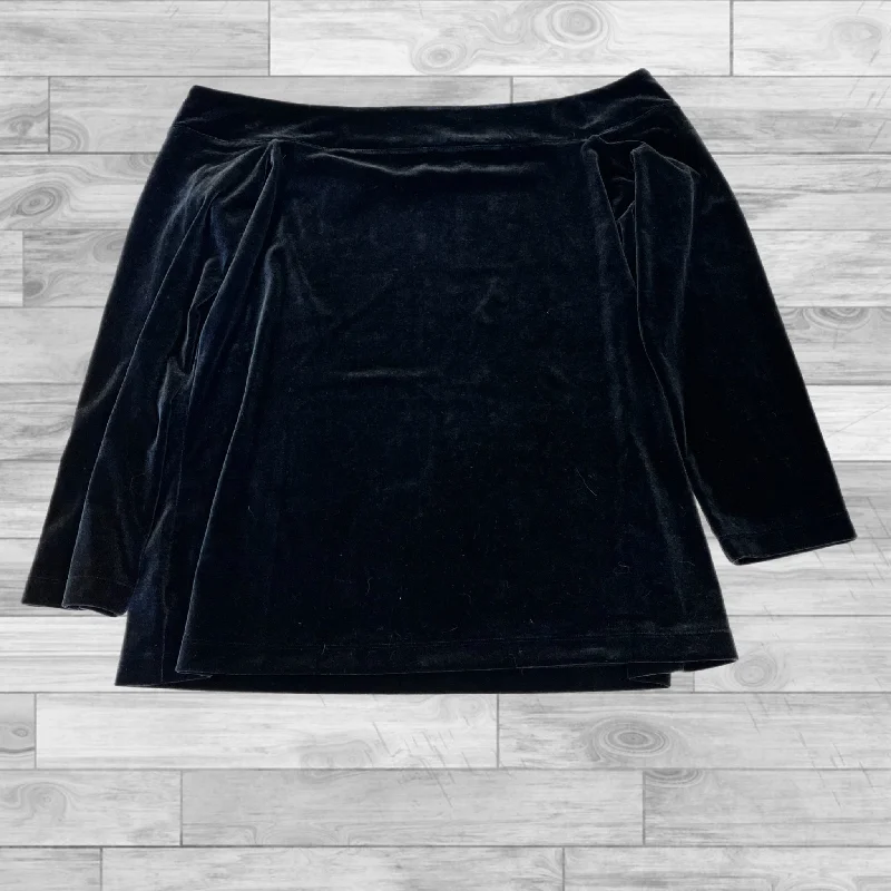 Top Long Sleeve By Ann Taylor In Black, Size: Xl Masculine Men's Thick