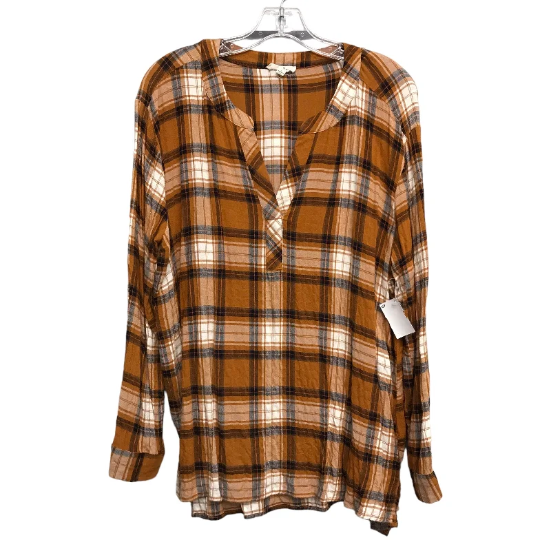 Top Ls By Jane And Delancey In Plaid Pattern, Size:L Street