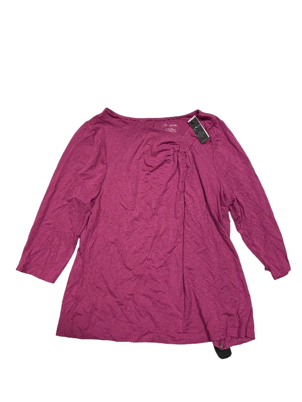 Top 3/4 Sleeve By Lane Bryant In Pink, Size: Xl Casual Men's Japanese 