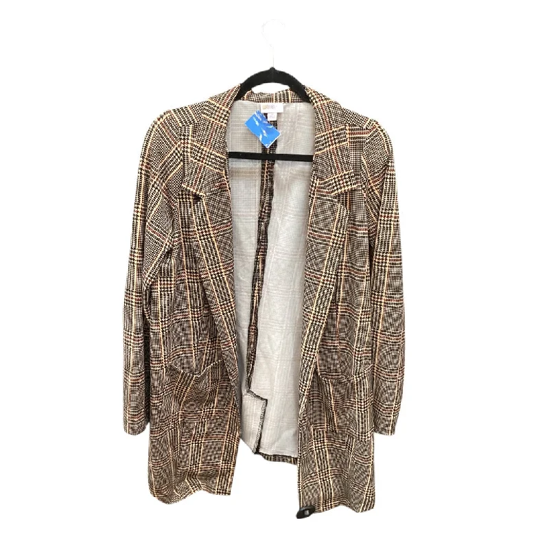 Blazer By Clothes Mentor In Plaid Pattern, Size: M Monochromatic All