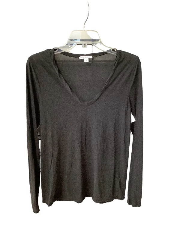Top Long Sleeve Basic By James Perse In Black, Size: 2 Adventure