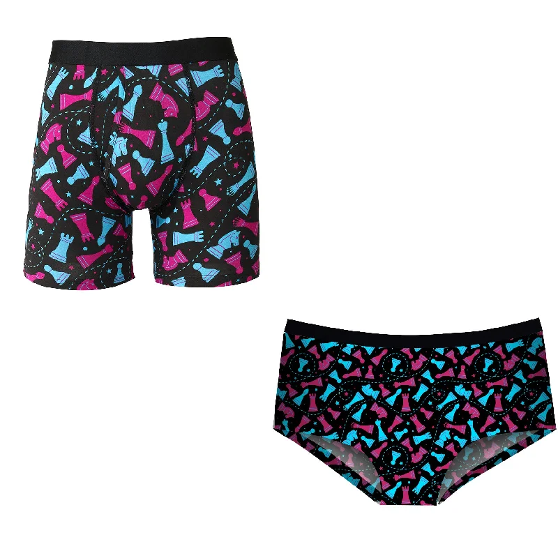 Matching Pairs Cheeky/Boxer - Checkmate Cclassic Men's Tweed