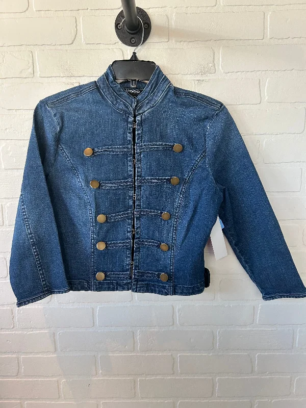 Blazer By Bebe In Blue Denim, Size: Xs Sophisticated Men's 