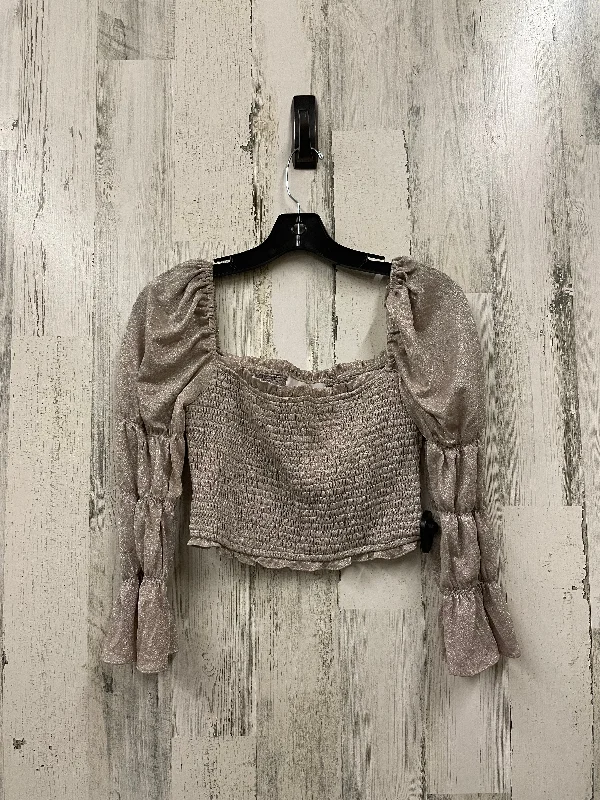 Top Long Sleeve By Blush In Brown, Size: S Sporty Men's Athleisure 