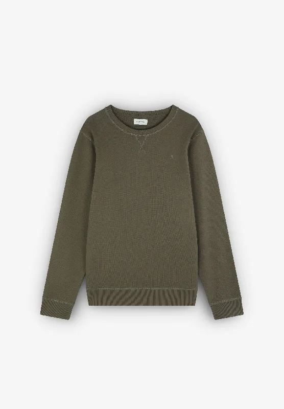 BASIC SWEATSHIRT WITH EMBROIDERED SKULL Business