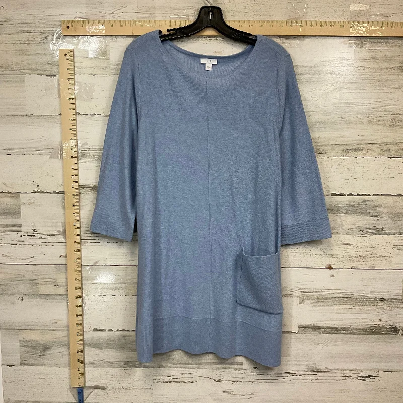 Tunic 3/4 Sleeve By J. Jill In Blue, Size: L Unique Men's Patch