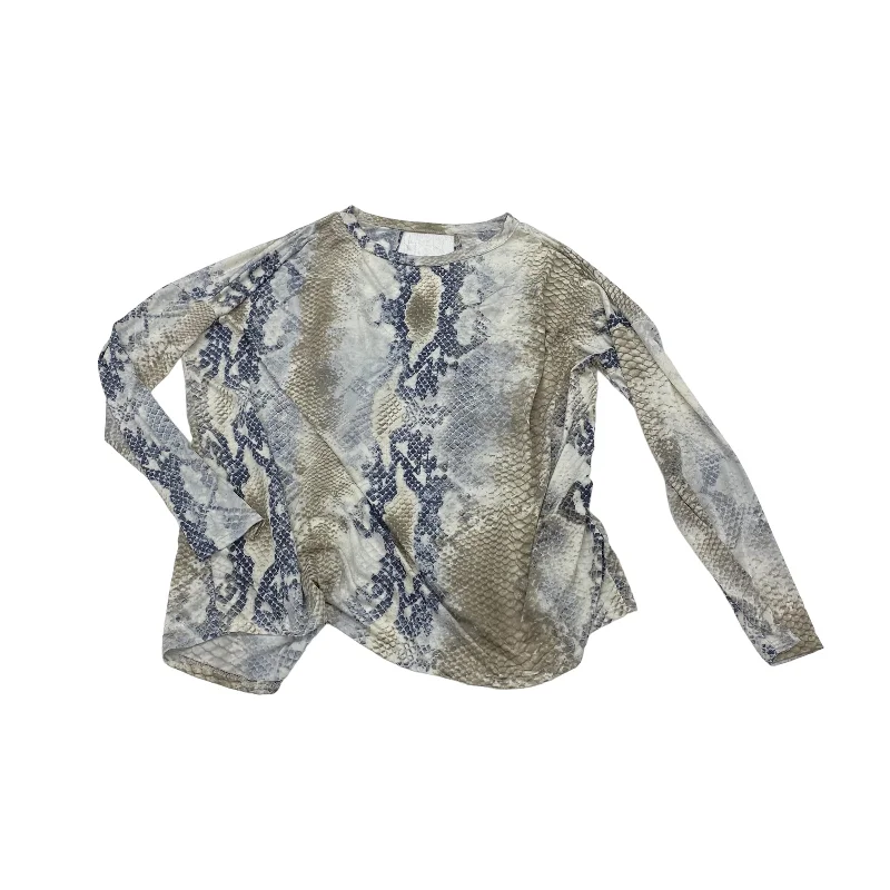 SNAKESKIN PRINT TOP LS by CHERISH Size:M Confident Men's Power