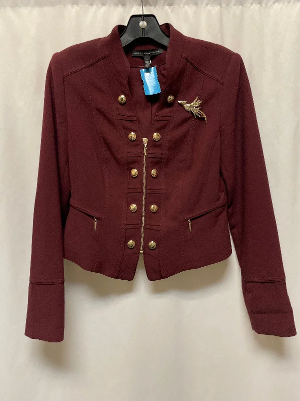 Blazer By White House Black Market In Maroon, Size: Xs Polished Men's Silk