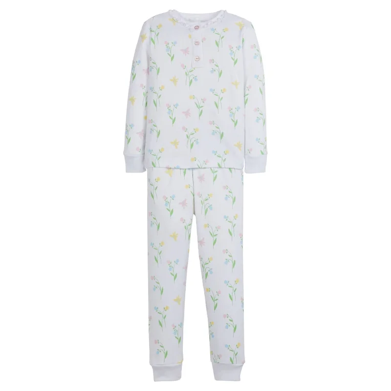 Kids' Printed Pajamas In Butterfly Garden Trendy Men's Oversized
