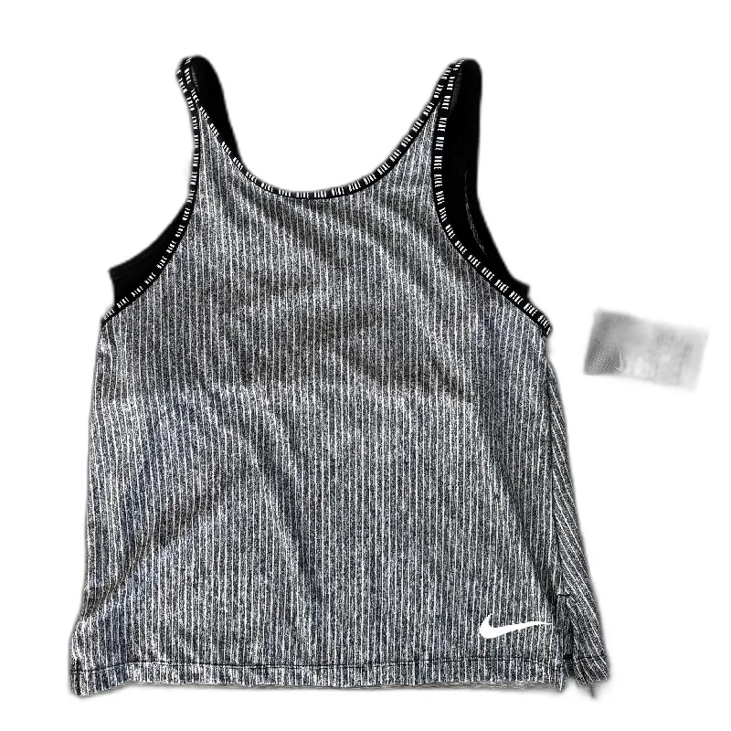 Athletic Tank Top By Nike Apparel In Striped Pattern, Size: L Elegant Men's Cashmere