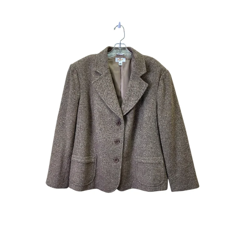 Blazer By Talbots In Tan, Size:22 Trendy Men's Oversized