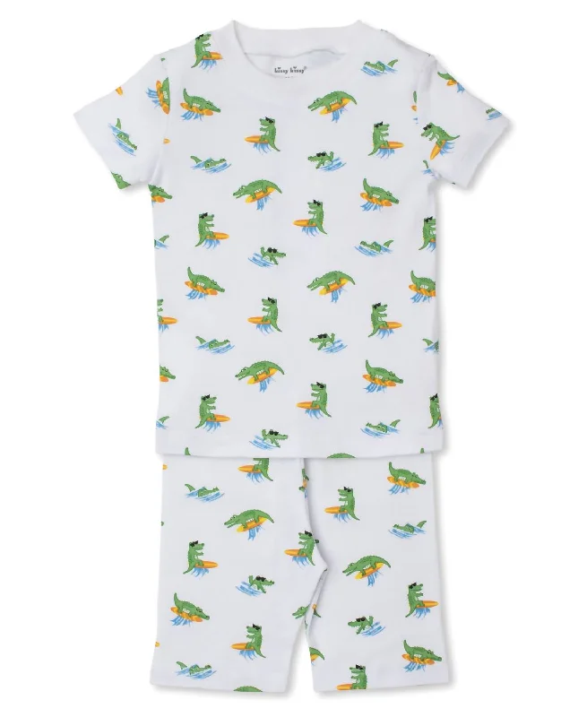 Kids' Crocodiles Pajama Set In Multi Monochromatic Office Style