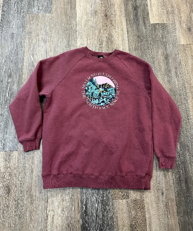 Athletic Sweatshirt Crewneck By The North Face In Mauve, Size: Xxl Traditional Men's Wool